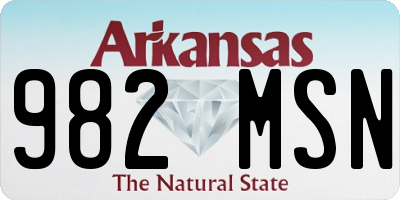 AR license plate 982MSN