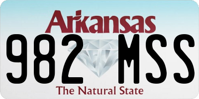AR license plate 982MSS