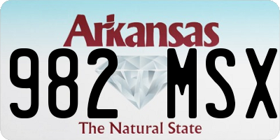 AR license plate 982MSX