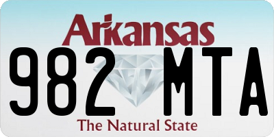 AR license plate 982MTA