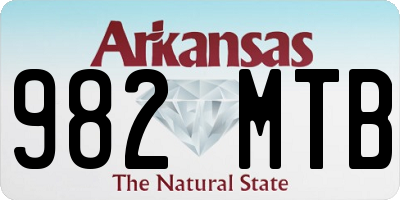 AR license plate 982MTB