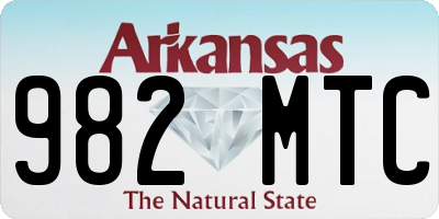 AR license plate 982MTC