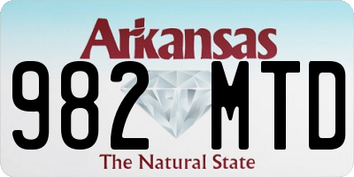 AR license plate 982MTD