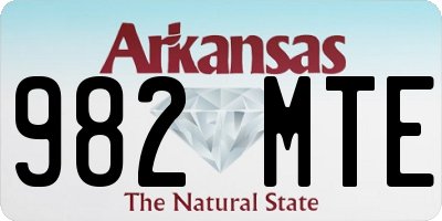 AR license plate 982MTE