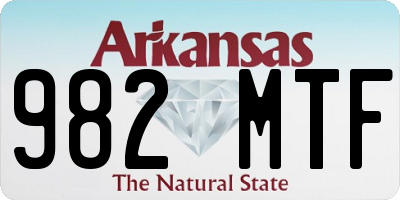 AR license plate 982MTF
