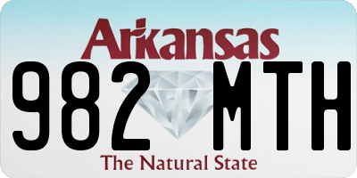AR license plate 982MTH
