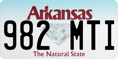 AR license plate 982MTI