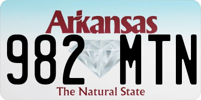 AR license plate 982MTN
