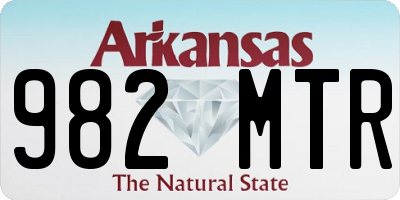 AR license plate 982MTR
