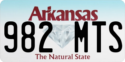 AR license plate 982MTS