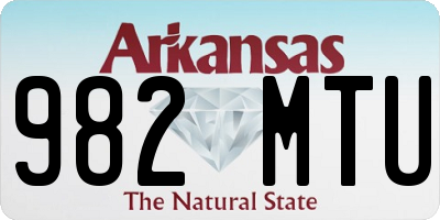 AR license plate 982MTU