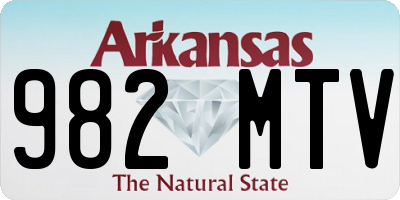 AR license plate 982MTV