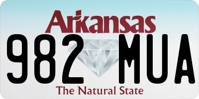 AR license plate 982MUA