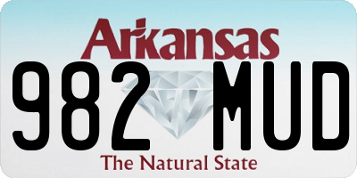 AR license plate 982MUD