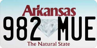 AR license plate 982MUE