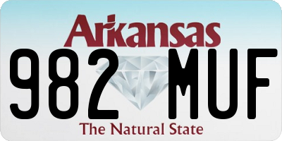 AR license plate 982MUF