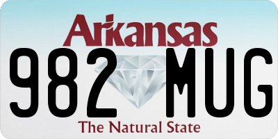 AR license plate 982MUG