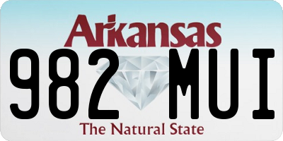 AR license plate 982MUI
