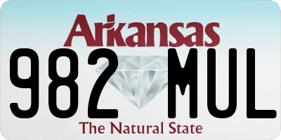 AR license plate 982MUL