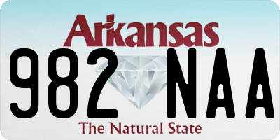AR license plate 982NAA