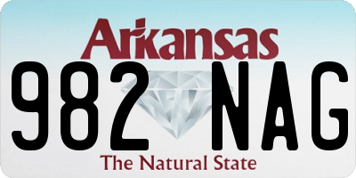 AR license plate 982NAG