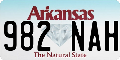 AR license plate 982NAH