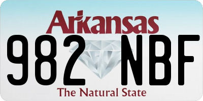 AR license plate 982NBF