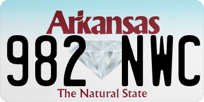 AR license plate 982NWC