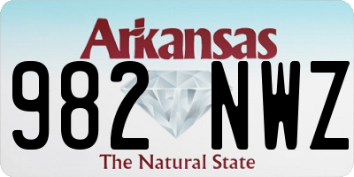 AR license plate 982NWZ