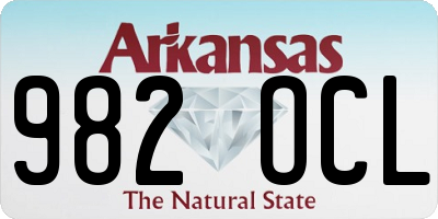 AR license plate 982OCL