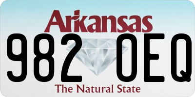 AR license plate 982OEQ
