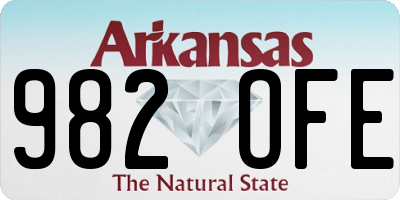 AR license plate 982OFE