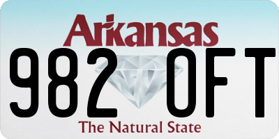 AR license plate 982OFT