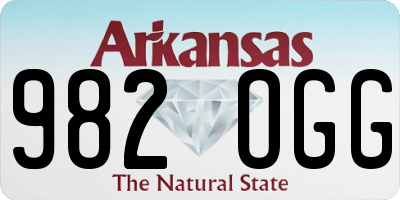 AR license plate 982OGG