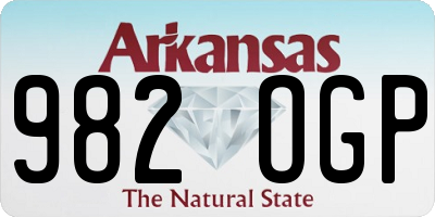 AR license plate 982OGP