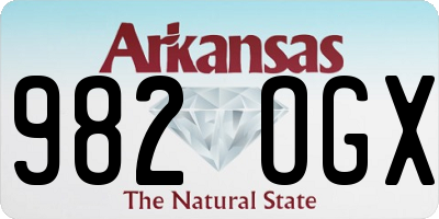 AR license plate 982OGX