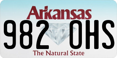 AR license plate 982OHS