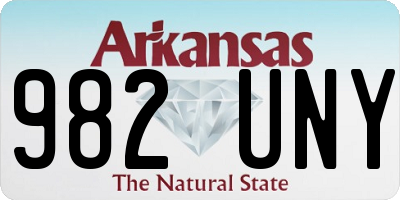 AR license plate 982UNY