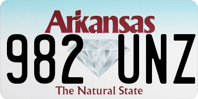 AR license plate 982UNZ
