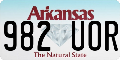 AR license plate 982UOR