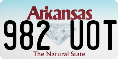 AR license plate 982UOT