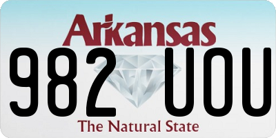 AR license plate 982UOU