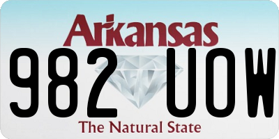 AR license plate 982UOW