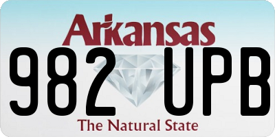 AR license plate 982UPB