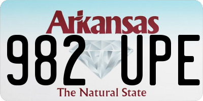 AR license plate 982UPE