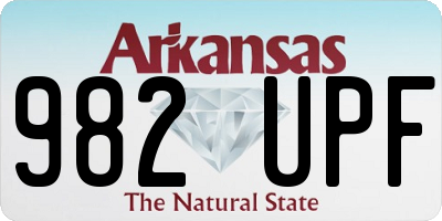 AR license plate 982UPF