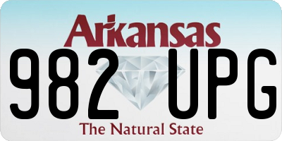 AR license plate 982UPG
