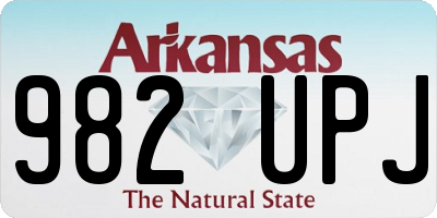 AR license plate 982UPJ
