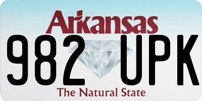 AR license plate 982UPK