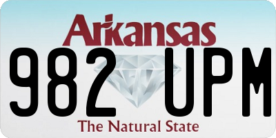 AR license plate 982UPM